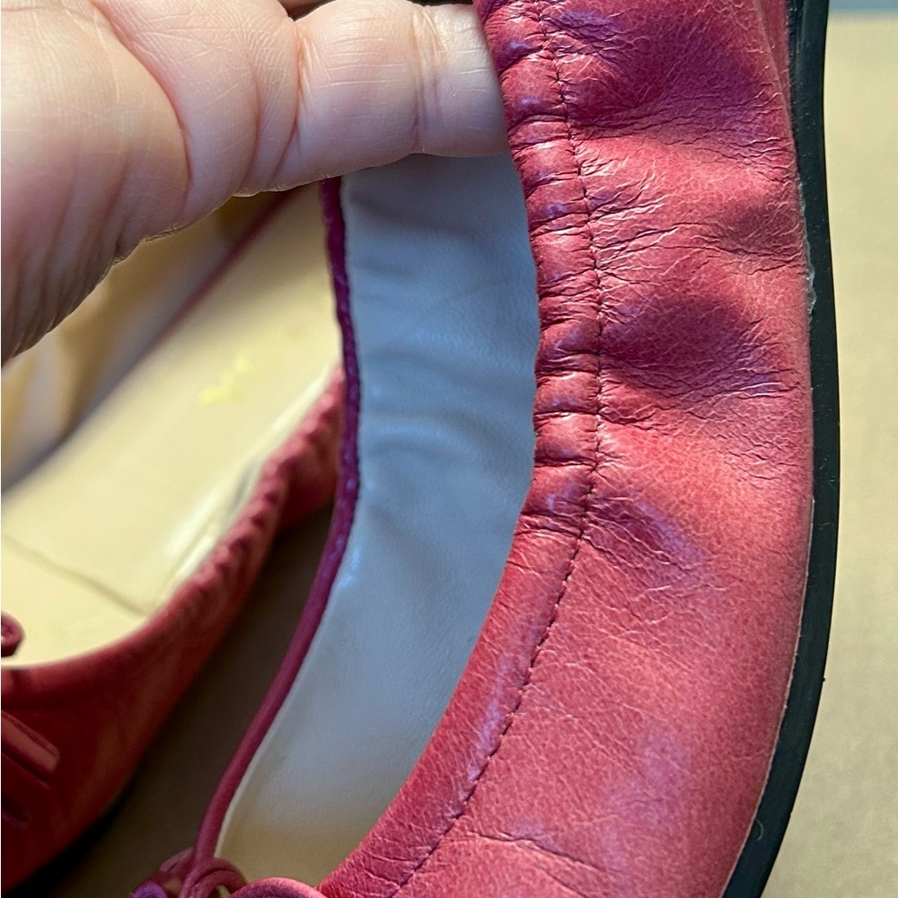 Prada Fuchsia Leather Ballerina Flats - Picture 12 of 13